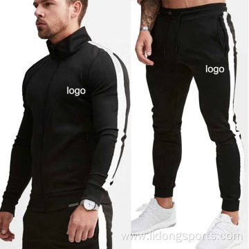 Athletic Sweat Suits Side Stripe Mens Sports Tracksuits